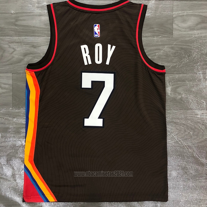 Camiseta Portland Trail Blazers Brandon Roy #7 Ciudad 2020-21 Marron
